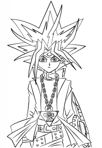 Yugi Muto Coloring Page